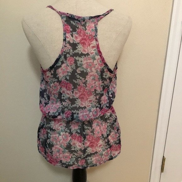 XXI Forever 21 Sheer Ruffled Razorback Tank Top - Picture 3 of 6